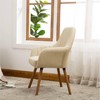 CAVINAS Polyester Accent Chair with Pleated Backrest and Wood Legs,Cozy Upholstered Living Room Chairs,Reading Chairs for Living Room - 2 of 4