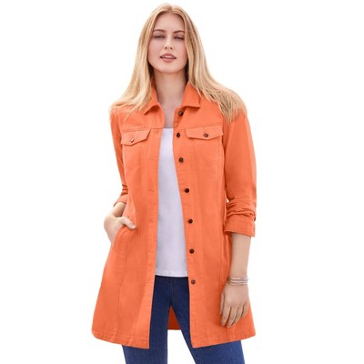 Jessica London Women's Plus Size Long Denim Jacket