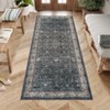 Washable Antique Distressed Area Rugs for Living Room, Modern Non Slip Vintage Print Accent Carpet Floor Mat for Bedroom Dining Office Farmhouse - 2 of 4