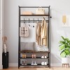 Entryway 4-in-1 Hall Tree with Shoe Storage Bench, Narrow Hallway Coat Rack and Shoe Bench, Mudroom Coat Rack Shoe Rack with Hooks - 2 of 4