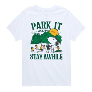 Boys' - Peanuts - Park It And Stay Awhile Short Sleeve Graphic T-Shirt - 1 of 4