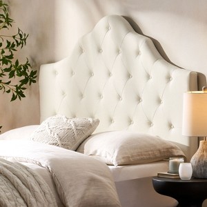 Modern and Contemporary Tufted Fabric Headboard-Christopher Knight Home - 1 of 4