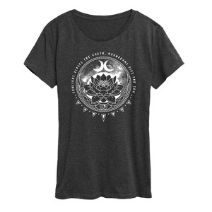 Women's - Instant Message - Astrological Lotus Short Sleeve Graphic T-Shirt - 1 of 4