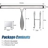 12-Inch Shower Squeegee Set, Includes Shower Door Hook and Adhesive Hook for Mirrors, Windows, and Glass Doors - 2 of 4