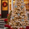 SEVOBAL Tree Ornaments 6PCS Set 3.9" Christmas Tree Ornament Balls Hanging Glass Holiday Decor for Party Tree Decorations, Gray, 3.9"*3.9"*3.9" - 4 of 4