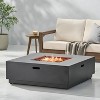 Wellington Outdoor 50000 BTU Square Fire Pit Dark Gray - Christopher Knight Home - 3 of 4