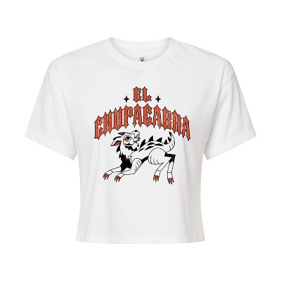 Women's - Instant Message - El Chupacabra Cropped Graphic T-Shirt