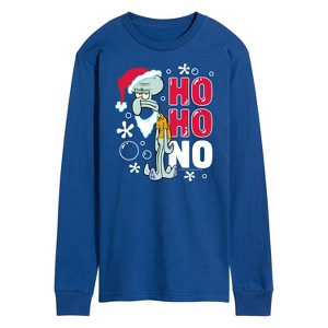Men's - SpongeBob SquarePants - Ho Ho No Long Sleeve Graphic T-Shirt - 1 of 4