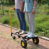 Vynxaria Hand Truck Dual Purpose 2 Wheel Dolly Cart and 4 Wheel Push Cart with Swivel Wheels 330 Lbs Capacity Heavy Duty Platform Cart - 4 of 4