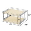 LOVMOR 2 Tier Individual Pull Out Cabinet Organizer, Slide Out Wood Shelves Organizers, Pull Out Drawers Organization and Storage for Kitchen Cabinet - 3 of 4