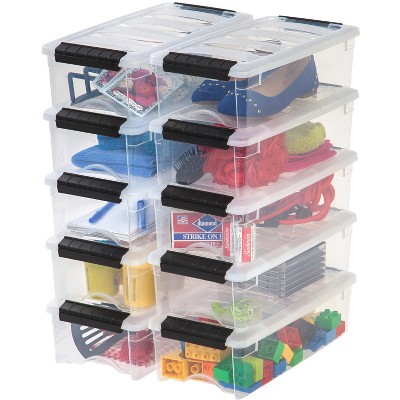 Photo 1 of 5.75qt Plastic Storage Bins with Lids and Secure Latching Buckles