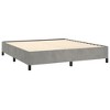 vidaXL Bed Frame Light Gray 59.8 in.x79.9 in. Queen Velvet - 4 of 4