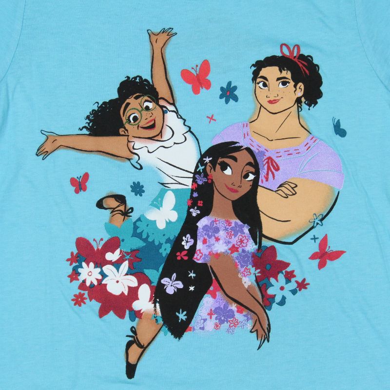 Disney Encanto Girls' Mirabel Luisa Isabela Flowers Graphic Print T-Shirt Kids, 2 of 4