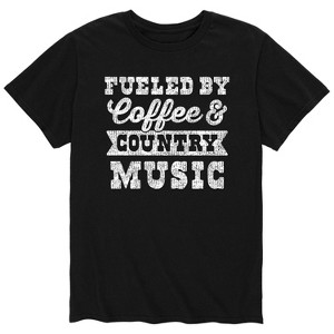 Men's - Instant Message - Fueled by Coffee and Country Music Short Sleeve Graphic T-Shirt - 1 of 4