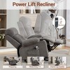 Bosmiller Power Lift Recliner Chair for Elderly, Electric Oversized Sofa, Vibration Massage & Heat, Cup Holder, USB Charge Port for Living Room - 3 of 4