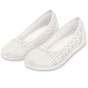 Collections Etc Lazer Cut-Out Comfortable Cushioned Shoes - 1 of 4