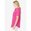 Woman Within Plus Size Short-Sleeve Cotton Campshirt - 3 of 4