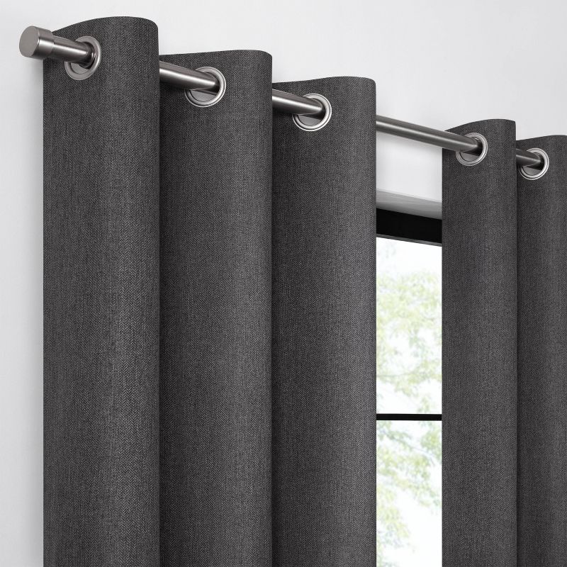 Eclipse Absolute Zero 100% Blackout Welwick Magnitech Rod Pocket Curtain Panel, 3 of 14