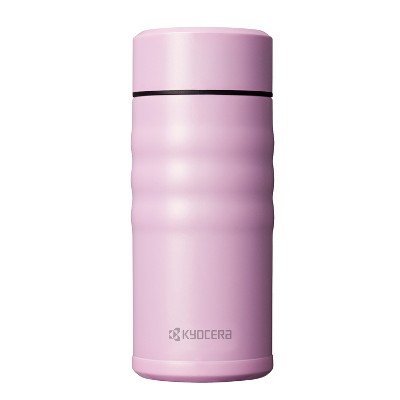 Kyocera Cotton Candy Pink Stainless Steel 12 Ounce Twist Top Insulated Travel Mug