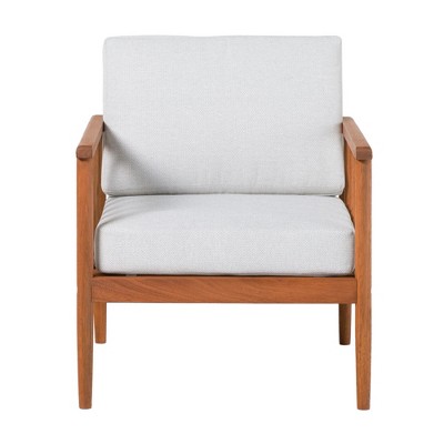 Sapphtopaz Outdoor Dining Chairs Set of 2 Modern Wood Patio Chairs with Arms for Patio, Poolside, Garden, Backyard