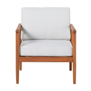 Sapphtopaz Outdoor Dining Chairs Set of 2 Modern Wood Patio Chairs with Arms for Patio, Poolside, Garden, Backyard - 1 of 4
