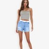 Anna-Kaci Women's Distressed Denim Shorts with Rolled Cuff Hem and Classic Fit - 3 of 4