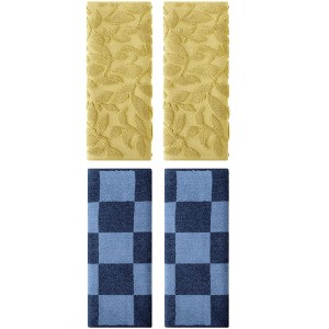 REGALWOVEN 4 Pcs Bathroom Cotton Face Decorative Hand Towel Set - 1 of 4