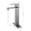 Waterfall Spout Bathroom Faucet,Single Handle Bathroom Vanity Sink Faucet - 3 of 4