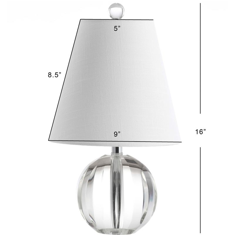 JONATHAN Y Goddard Crystal Ball/Metal LED Table Lamp, 3 of 9