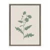 18" x 24" Sylvie Feminine Green Botanical Framed Canvas by Creative Bunch Gray - Kate & Laurel All Things Decor - 2 of 4