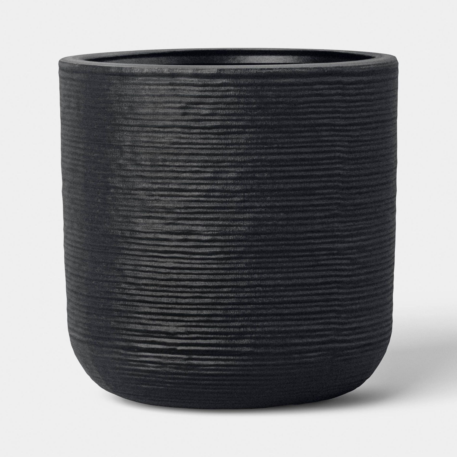 Fluted Outdoor Planter Black - Threshold™