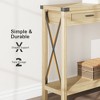 Farmhouse Sofa Table with Rattan Drawers, Console Table for Entryway, Living Room, Hallway, and Foyer with Storage - 4 of 4