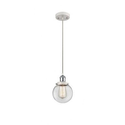 Beacon - 1 Light Cord Hung Mini Pendant In Modern Style-9 Inches Tall and 6 Inches Wide
