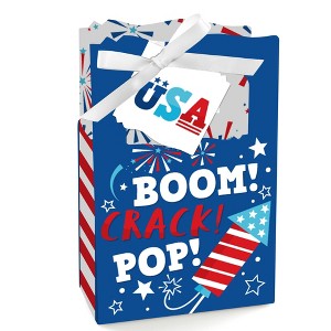 Big Dot of Happiness Firecracker 4th of July - Red, White and Royal Blue Party Favor Boxes - Set of 12 - 1 of 4