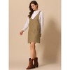 INSPIRE CHIC Women's Sleeveless Casual Denim Adjustable Strap V Neck Front Pockets Overall Mini Dress - 2 of 4