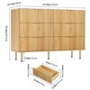 Whizmax Fluted Wood 6-Drawer Dresser, Modern White Chest with Gold Handles, Large Bedroom Storage for Clothes, Living Room, Entryway - 2 of 4