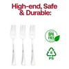 Smarty Had A Party Metallic Groove Silver Plastic Forks - 1200 pcs - 4 of 4