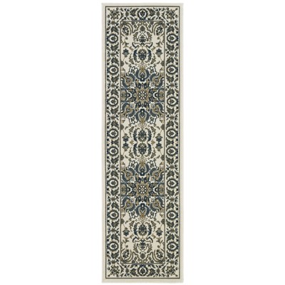 Oriental Weavers Marina 1248W Ivory/ Navy Indoor/Outdoor Area Rug - 2'3" x 7'6"