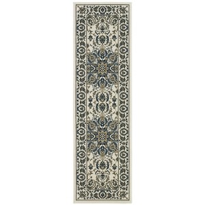 Oriental Weavers Marina 1248W Ivory/ Navy Indoor/Outdoor Area Rug - 2'3" x 7'6" - 1 of 2