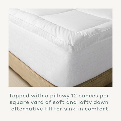 Full Ultra Loft White Down Alternative Mattress Pad
