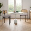 PAGED Upholstered Dining Chairs,Dining Room Chairs with Natural Rattan Backrest,Chairs with Metal Legs for Kitchen,Living Room - 2 of 4