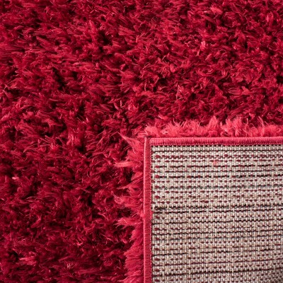 Madrid Red Shag 4' x 6' Synthetic Area Rug