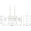 Progress Lighting, League Collection, 4-Light Chandelier, Brushed Nickel, Etched Glass Shades - 3 of 3