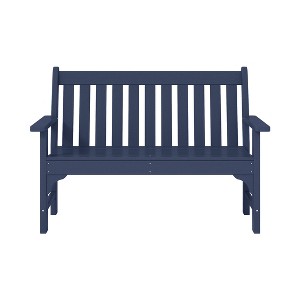 WestinTrends Malibu Outdoor 2-Person All-Weather HDPE Front Porch Garden Bench - 1 of 4
