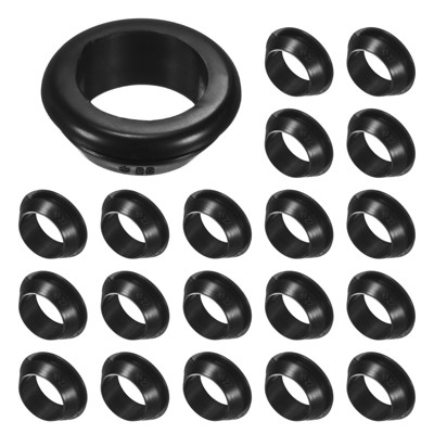 Unique Bargains Rubber Corrosion-Resistant Snap-in Locking Hole Plugs Black