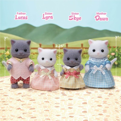 Persian Cat Family Collectible Doll Figures Set
