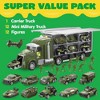Joyfy 25 in 1 Die-cast Military Army Play Vehicle Set with Sounds and Lights in Carrier Truck, Push and Go Car Toy, Kids Birthday Gifts for Ages 3+ - 2 of 4