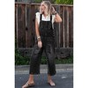 Amaryllis Women's Distressed Denim Overalls Wide-Leg Relaxed Fit Adjustable Straps Casual Vintage-Inspired - 2 of 4