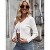 Womens Tie Front Cardigans Knit Shrug Summer Sweaters Crop Cardigan - 2 of 4