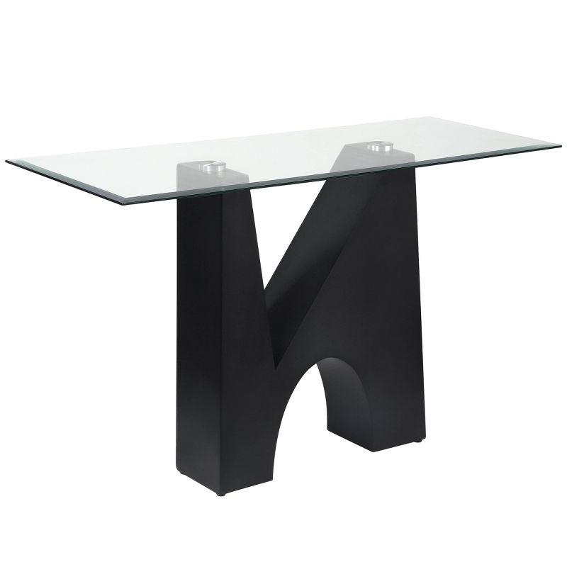Riverpoint Modern Rectangle Console Table Clear/Black - HOMES: Inside + Out, 1 of 9